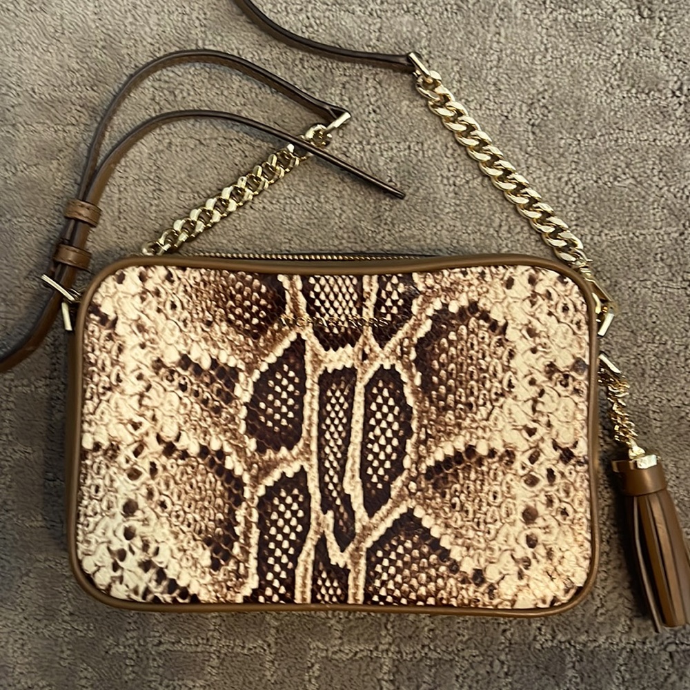 Michael Kors animal print crossbody bag